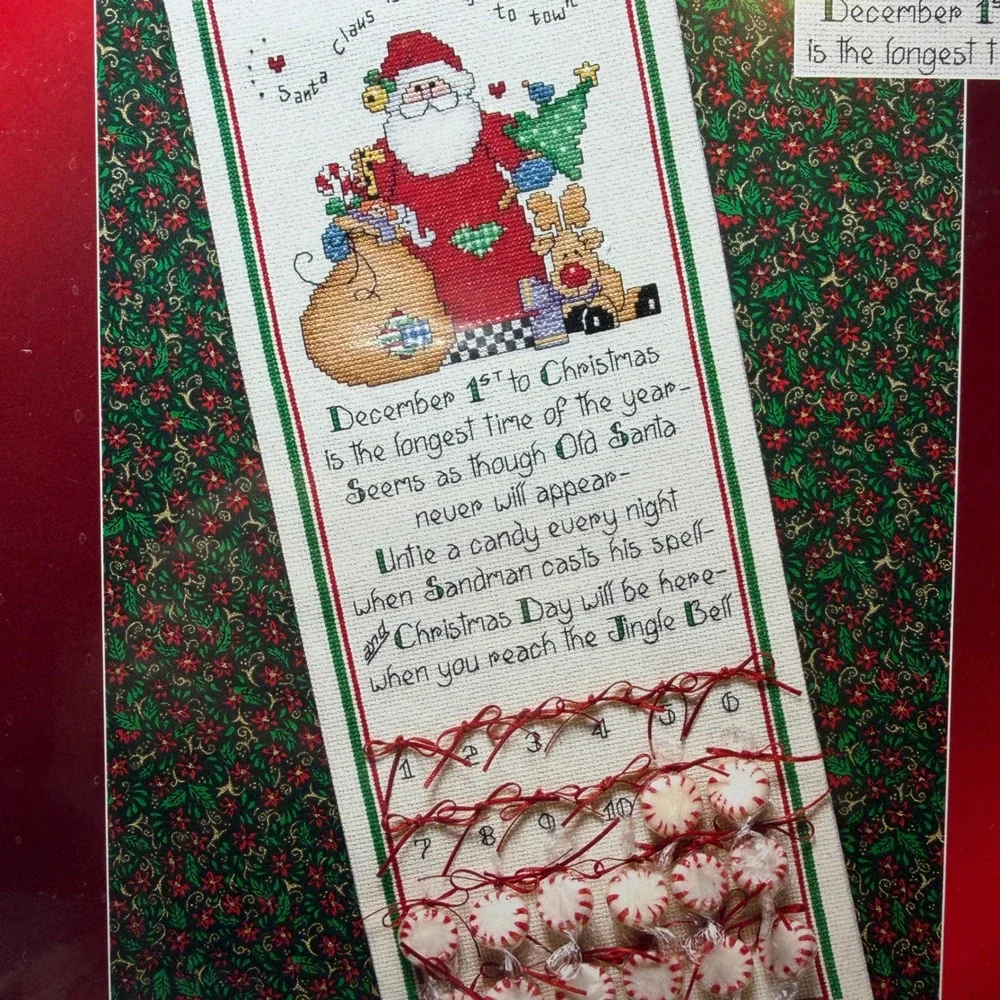 Leisure Arts Designs for the Needle Christmas Traditions Advent Calendar Kit New